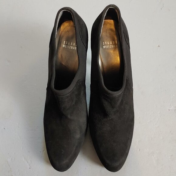 Stuart Weitzman Suede Platform Heeled Pumps - Picture 2 of 9